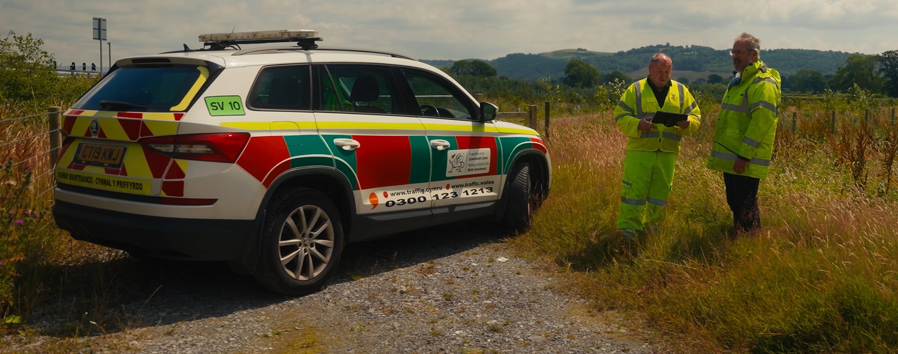 SWTRA vehicle with 2 staff