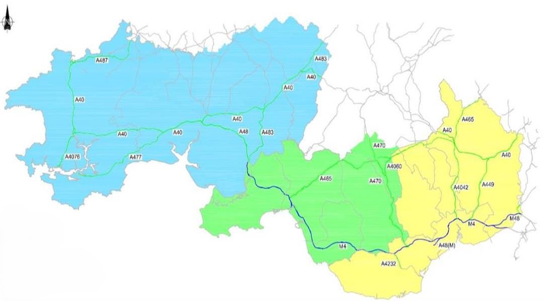 South Wales network map
